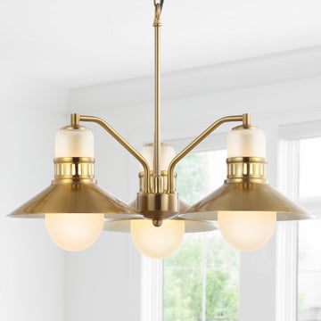 Colin Adjustable Iron/Glass Retro Hurricane LED Pendant
